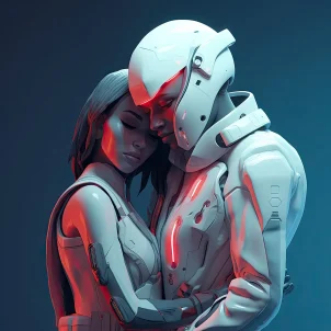 people connecting through hugging